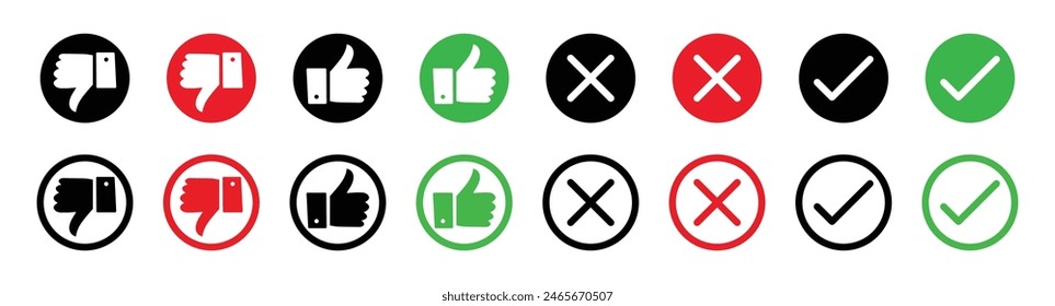 Yes or no choice. Do's and don'ts buttons with right and wrong symbols color. True and false button. Do's and Don'ts. Check or cross icon do and don. Do's and don'ts or like and unlike icon. 