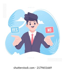 Yes Or No Choices Concept Illustration