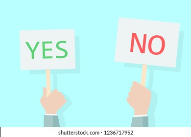 yes no concept vote up