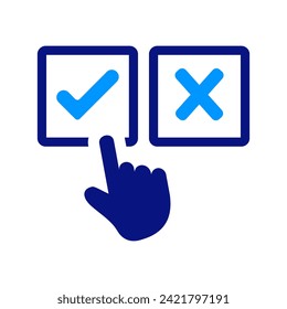 Yes or no decision accuracy making. Client Survey. Approval Online Questionnaire. Point, click, earn. Reputation Management. Influence Customer Decisions. Check box square. Reliable data. Option. 