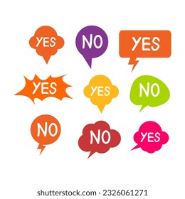 Yes or no design template illustration