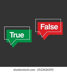 Yes No do donts true false check icon. Fake or true bubble concept