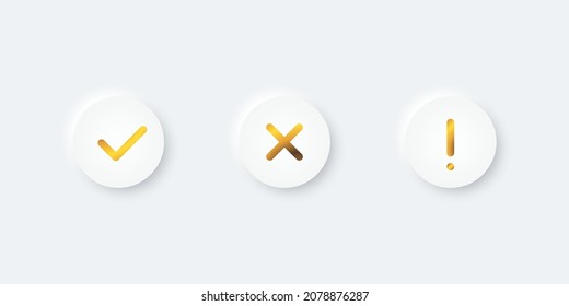 Yes, No, Exclamation sign buttons