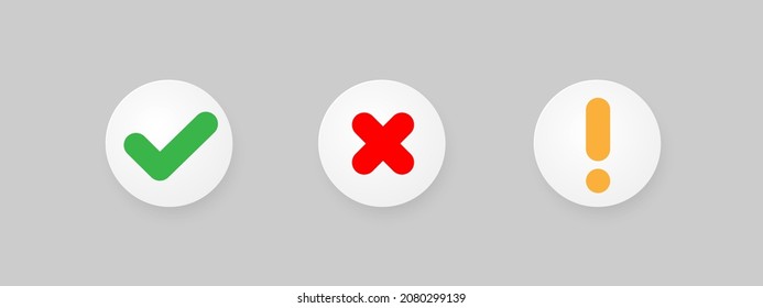 Yes, No, Exclamation sign buttons