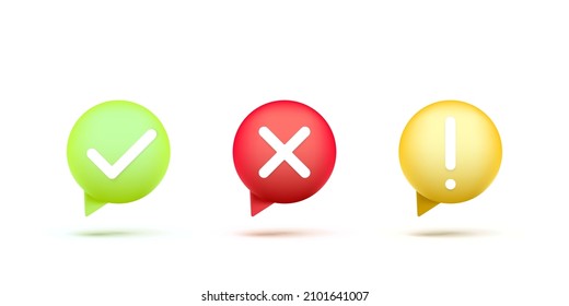 Yes, No, Exclamation sign buttons
