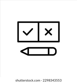 yes or no in flat design style