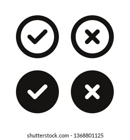 Yes No icon circle