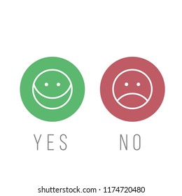Yes and no icon - concept of choice and solution hiding