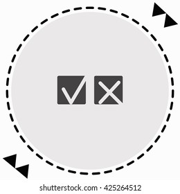 Yes or No icon Flat Design. Isolated Illustration.