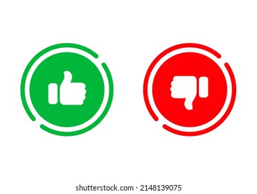 Sí o ningún icono. Símbolo de garrapatas verde y signo de cruz roja en círculo. Marca de verificación y icono de verificación. Aprobación. Me gusta y no me gusta el icono. X o aprobar o negar icono vectorial de línea para aplicaciones y sitios web y ui ux.