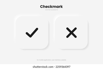 Ja oder kein Symbol. Symbol mit grünem Häkchen und rotes Kreuz im Kreis. Markieren und überprüfen Sie das Symbol. Genehmigung. Gefällt und gefällt Icon nicht. X oder bewilligen oder verleugnen Sie ein Line Art Vektorsymbol für Apps und Websites und ui ux