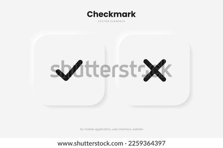 Yes or no icon. Green tick symbol and red cross sign in circle. Checkmark and check icon. Approval. Like and dislike icon. X or approve or deny line art vector icon for apps and websites and ui ux