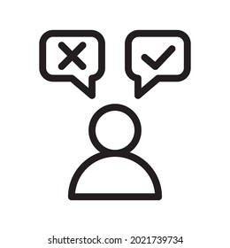 yes or no icon illustration  vector graphic