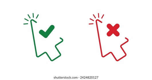 YES NO icon on white background