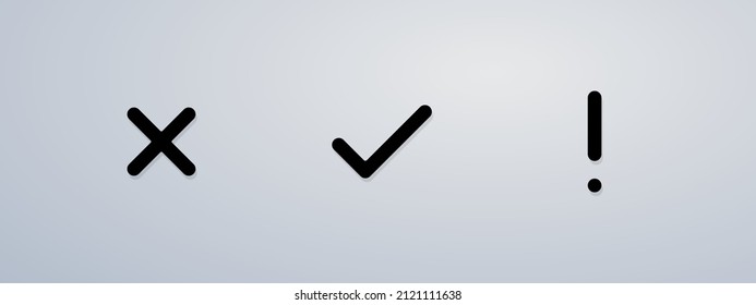 Yes and No icon signs