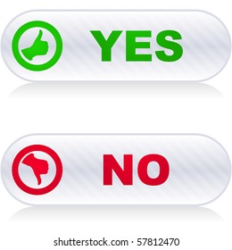 Yes and No icon. Vector beautiful icon set.