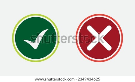 yes and no icon vector Eps 10