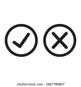Símbolo de ilustración de vector de icono Sí o No