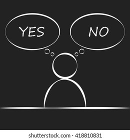 Yes and No icon. Vector illustration.