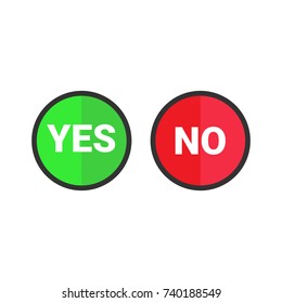 Yes No icon. Vector illustration.