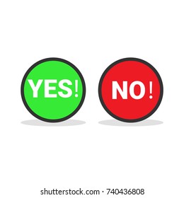 Yes No icon. Vector illustration.