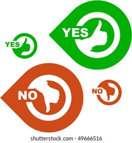 Yes No Icon Vector Set Stock Vector (Royalty Free) 49666516 | Shutterstock