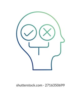 YES OR NO icon with white background vector stock illustration