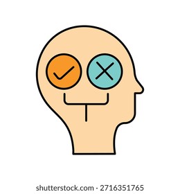 YES OR NO icon with white background vector stock illustration
