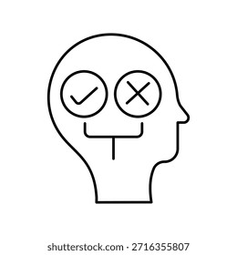 YES OR NO icon with white background vector stock illustration
