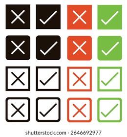 yes and no icons, can be used for various purposes