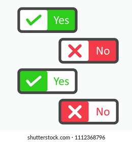 Yes No Icons Vector Stock Vector (Royalty Free) 1112368796