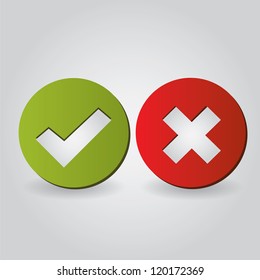 Yes or No icons vector