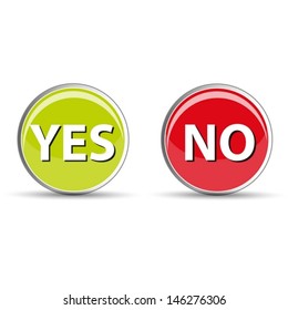 Yes No Icons Vector Stock Vector (Royalty Free) 146276306 | Shutterstock