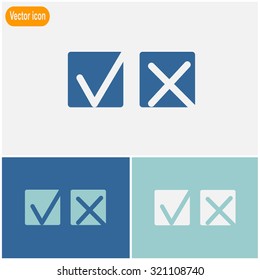 Yes or No icons vector.