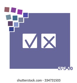 Yes or No icons vector.