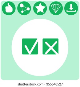 Yes or No icons vector.