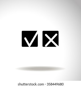 Yes or No icons vector.