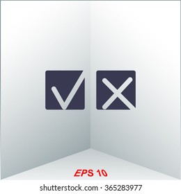 Yes or No icons vector.