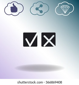 Yes or No icons vector.