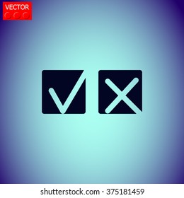 Yes or No icons vector.