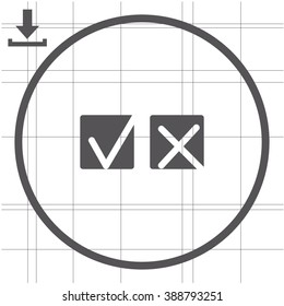 Yes or No icons vector.