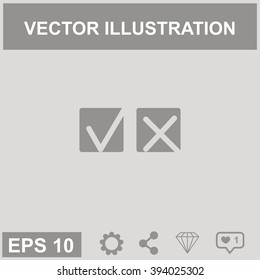 Yes or No icons vector.