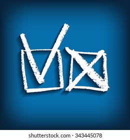 Yes or No icons vector. vector illustration. 10 eps