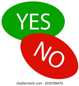 Yes and No icons / web buttons. Vector illustration