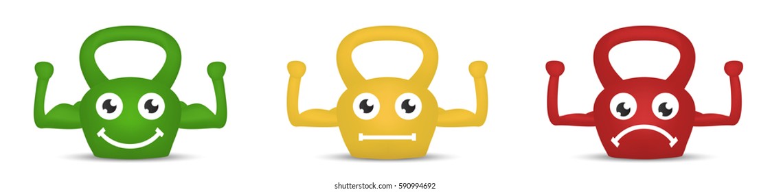 Yes, no, indifference. Three different emotions. Weight smiley.