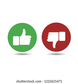 Yes and No or Like and Not like icons. Vector Illustration EPS 10.
