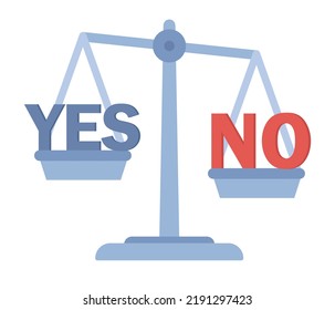 Yes No On Scales Icon Decision Stock Vector (Royalty Free) 2191297423 ...