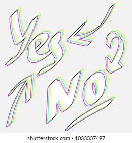 Yes and no, optical illusion, stratification