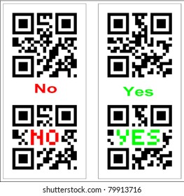 Yes and No QR bar code