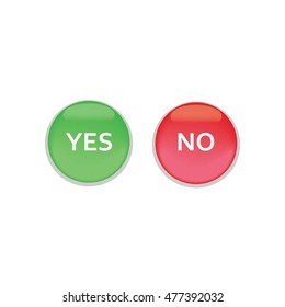 Yes or No Round Button